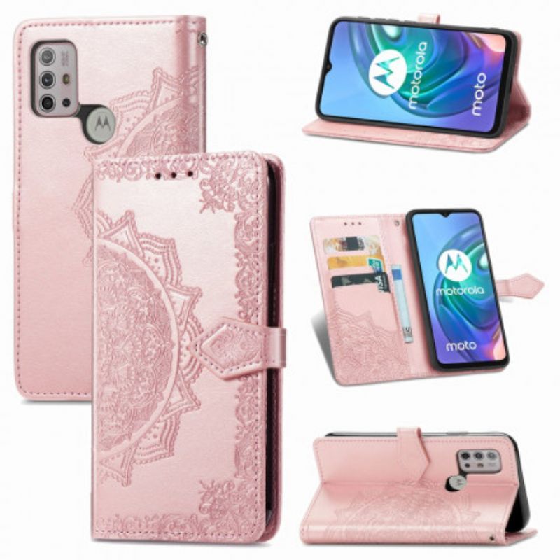 Lederhüllen Moto G30 / G10 Mandala Mittelalter