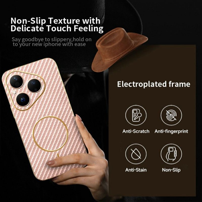 Hülle Huawei Pura 80 Carbonfaser-textur