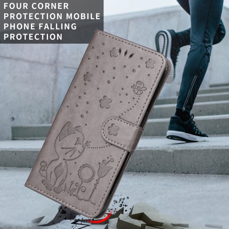 Lederhüllen Huawei Pura 80 Katze Und Biene