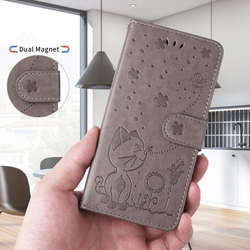 Lederhüllen Huawei Pura 80 Katze Und Biene