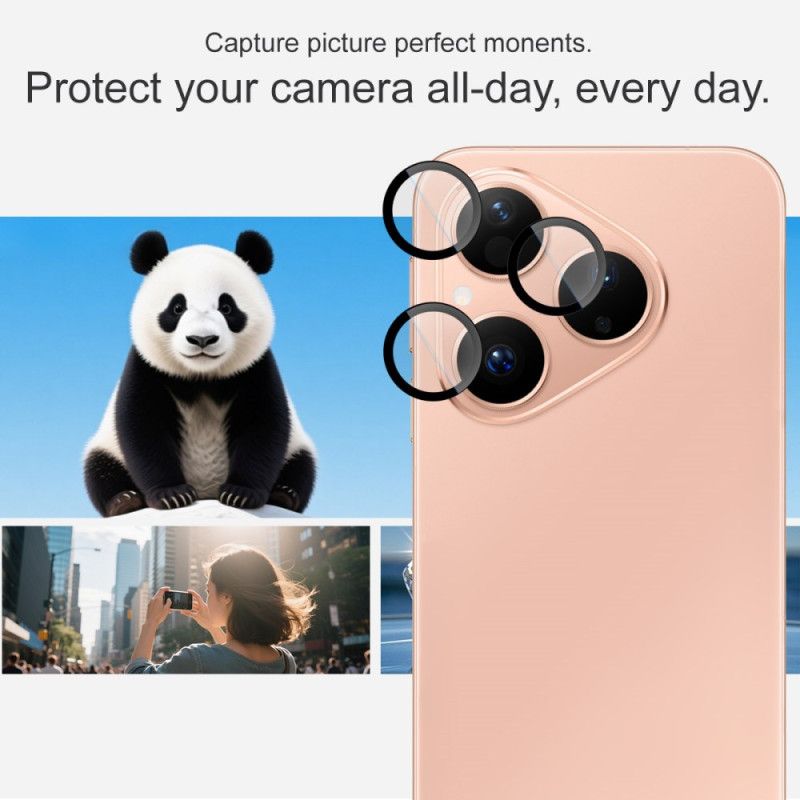 Linsenschutz Aus Gehärtetem Glas Für Huawei Pura 80 Mit Selbstpositionierendem Rahmen (schwarze Kreise)