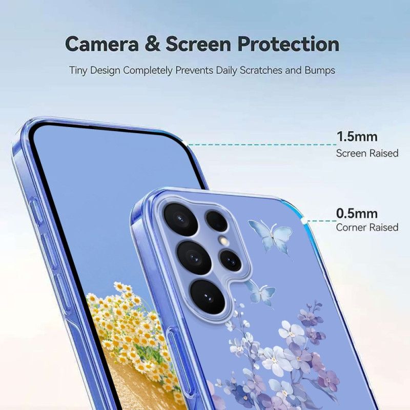 Hülle Für Samsung Galaxy S26 Ultra Schmetterlinge Und Blumen