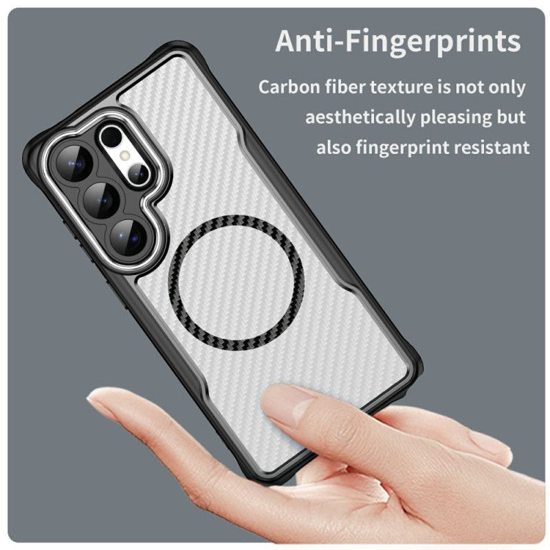 Hülle Samsung Galaxy S26 Ultra Magsafe Hybrid-schutz Carbonfaser-textur