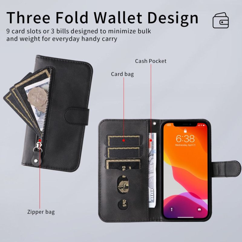 Lederhüllen Für Samsung Galaxy S26 Ultra Reißverschlusstasche