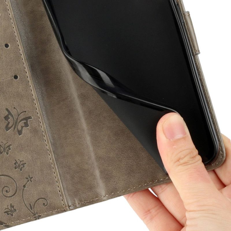 Lederhüllen Für Samsung Galaxy S26 Ultra Schmetterling Und Blumen