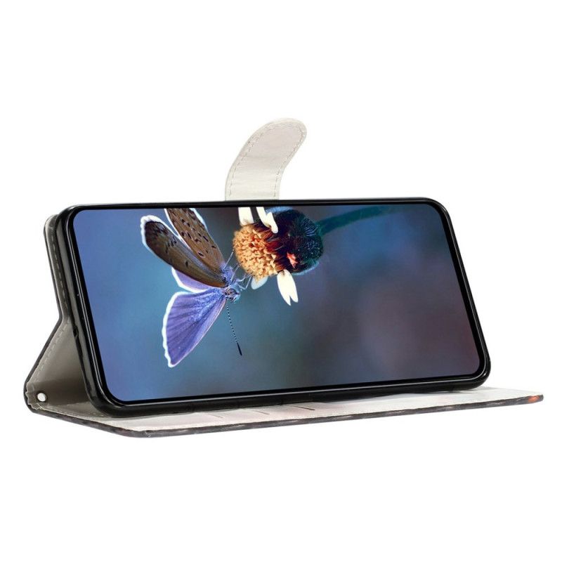 Lederhüllen Für Samsung Galaxy S26 Ultra Schwarz-weiße Schmetterlinge