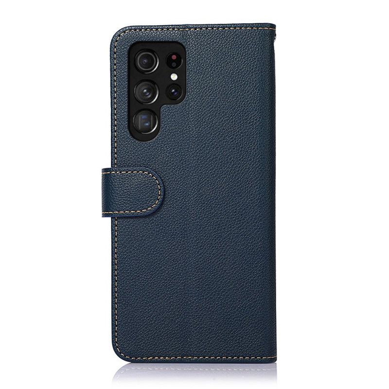 Lederhüllen Für Samsung Galaxy S26 Ultra Zweifarbiger Khazneh Rfid-schutz