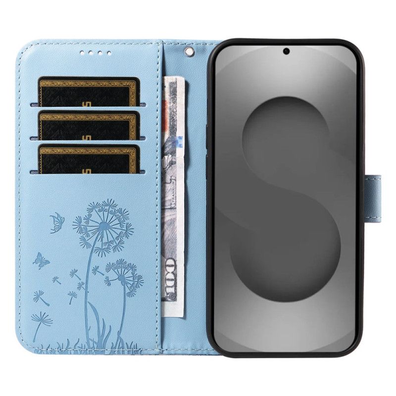 Lederhüllen Samsung Galaxy S26 Ultra Armband Mit Löwenzahnmotiv
