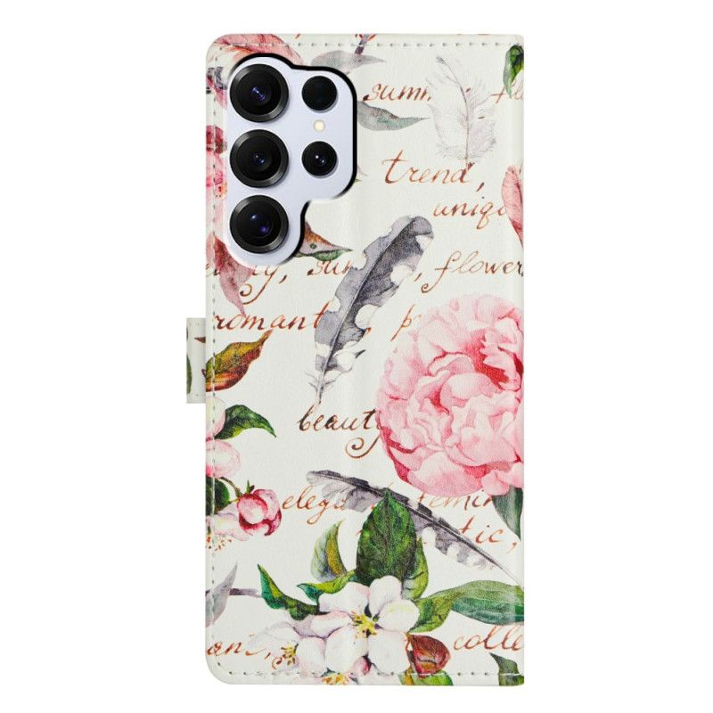 Lederhüllen Samsung Galaxy S26 Ultra Blumengedicht