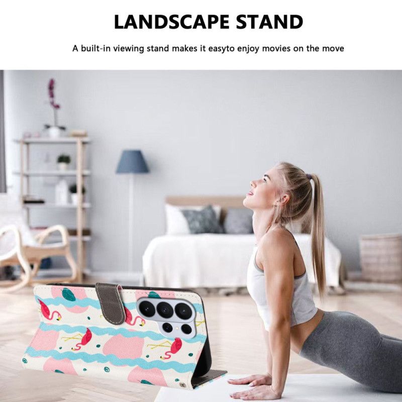 Lederhüllen Samsung Galaxy S26 Ultra Flamingos