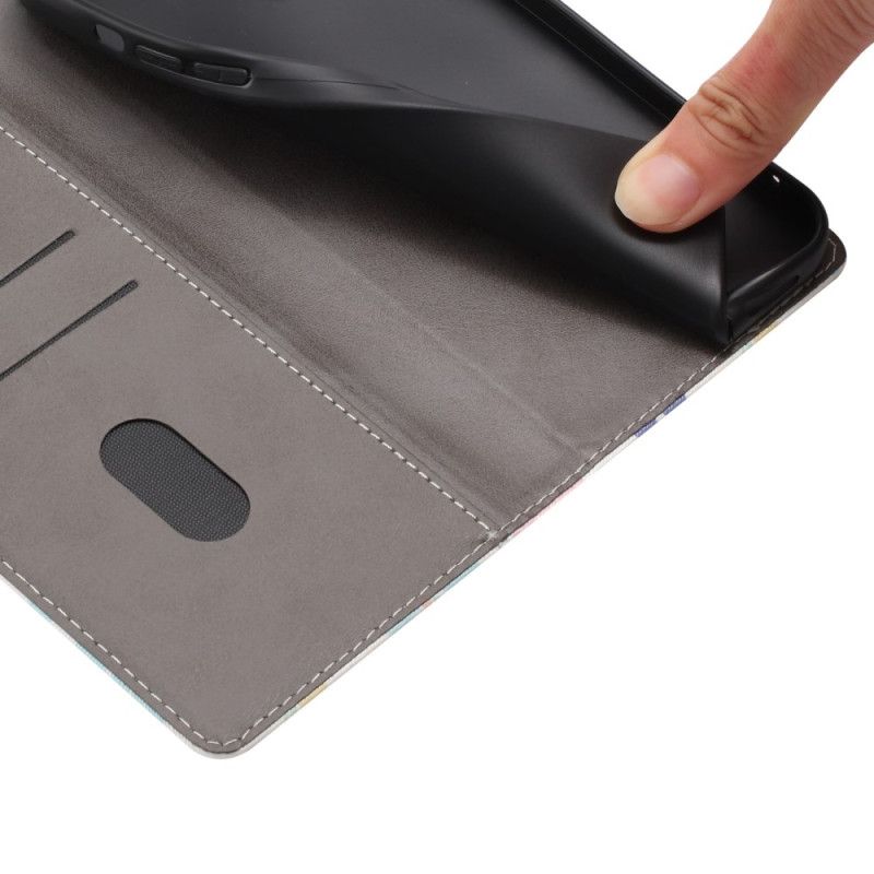 Lederhüllen Samsung Galaxy S26 Ultra Handyhülle Blauer Marmoreffekt