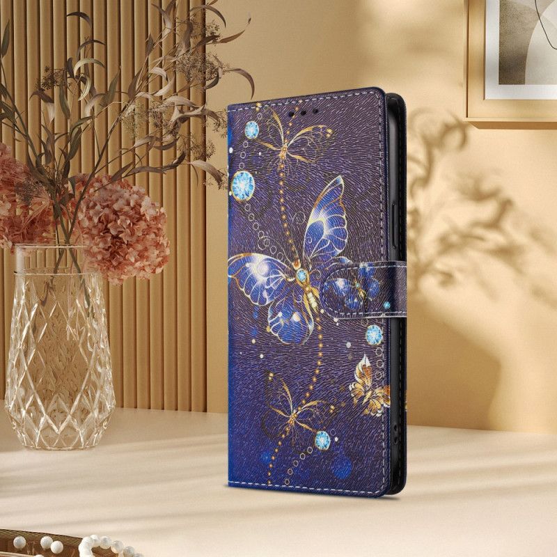 Lederhüllen Samsung Galaxy S26 Ultra Handyhülle Kostbare Schmetterlinge