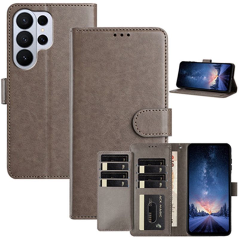 Lederhüllen Samsung Galaxy S26 Ultra Handyhülle Kunstleder Mit 8 Kartenfächern