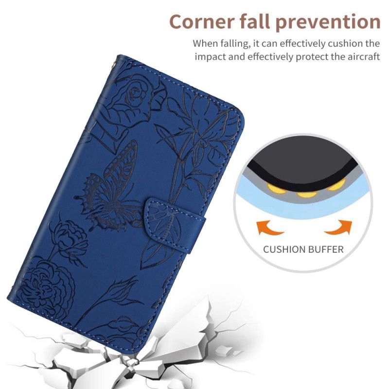 Lederhüllen Samsung Galaxy S26 Ultra Handyhülle Schultertasche Mit Schmetterlingsmuster