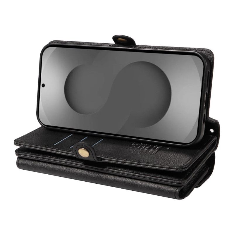 Lederhüllen Samsung Galaxy S26 Ultra Vintage-geldbörse Mit Schulterriemen