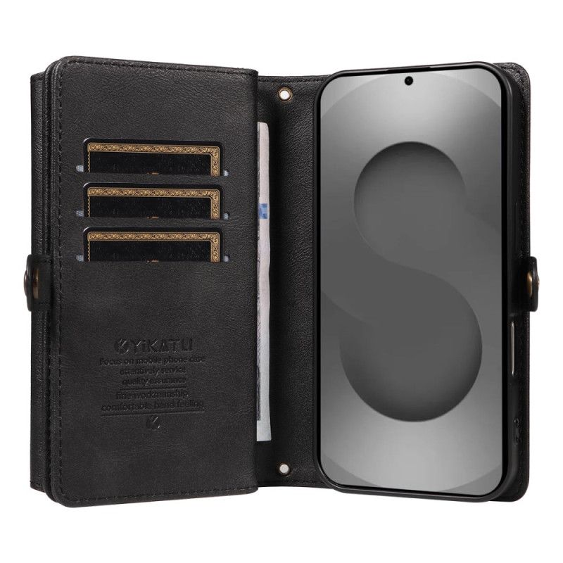 Lederhüllen Samsung Galaxy S26 Ultra Vintage-geldbörse Mit Schulterriemen