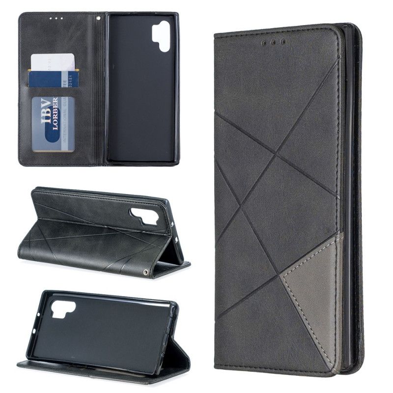 Flip Case Samsung Galaxy Note 10 Plus Schwarz Künstlerstil