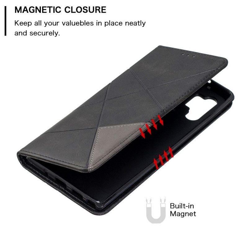 Flip Case Samsung Galaxy Note 10 Plus Schwarz Künstlerstil