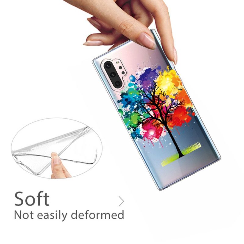 Hülle Samsung Galaxy Note 10 Plus Handyhülle Transparenter Aquarellbaum