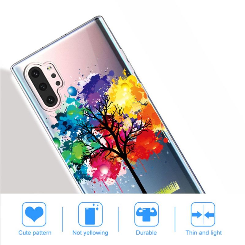 Hülle Samsung Galaxy Note 10 Plus Handyhülle Transparenter Aquarellbaum