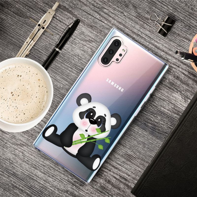 Hülle Samsung Galaxy Note 10 Plus Transparenter Trauriger Panda