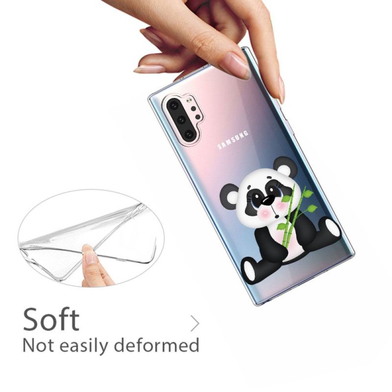 Hülle Samsung Galaxy Note 10 Plus Transparenter Trauriger Panda
