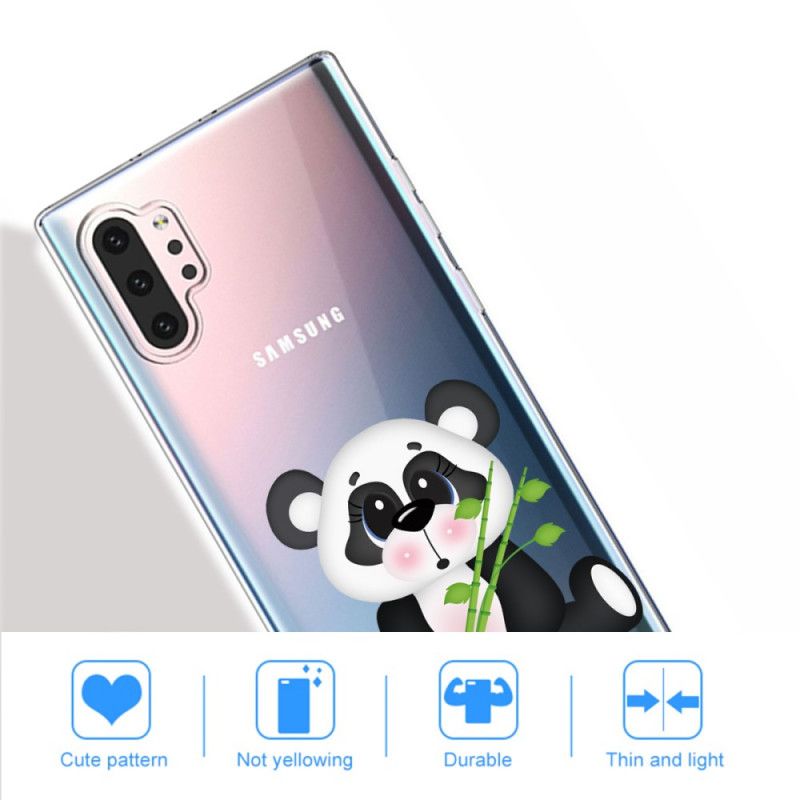 Hülle Samsung Galaxy Note 10 Plus Transparenter Trauriger Panda