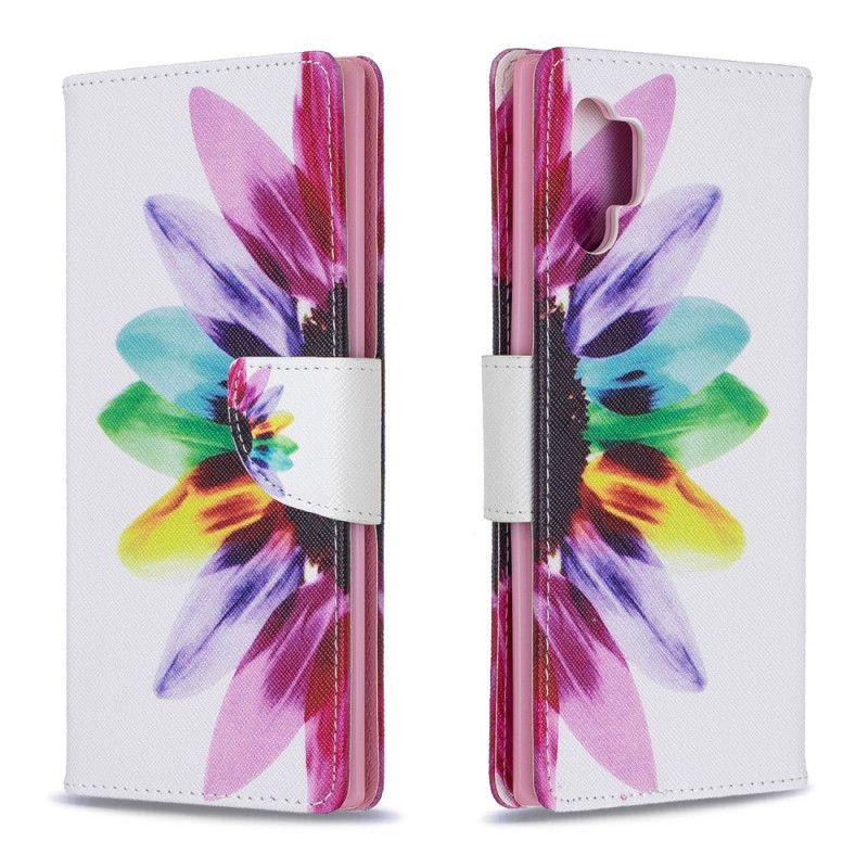 Lederhüllen Für Samsung Galaxy Note 10 Plus Aquarellblume
