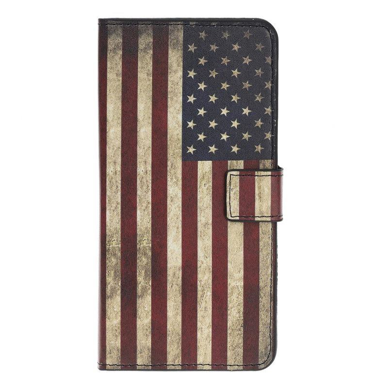 Lederhüllen Samsung Galaxy Note 10 Plus Amerikanische Flagge