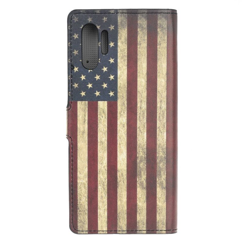 Lederhüllen Samsung Galaxy Note 10 Plus Amerikanische Flagge