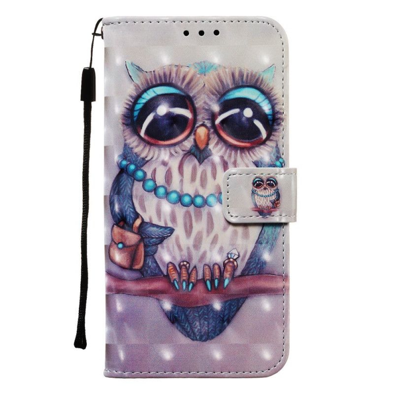 Lederhüllen Samsung Galaxy Note 10 Plus Handyhülle Miss Owl Mit Tanga
