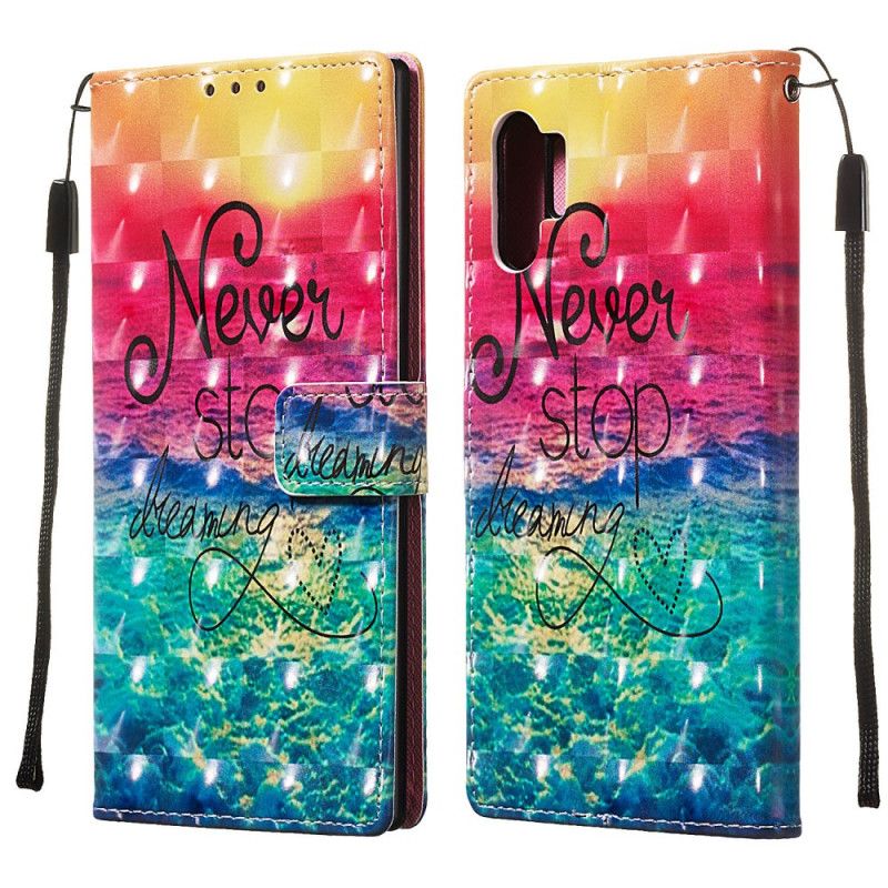 Lederhüllen Samsung Galaxy Note 10 Plus Nie Aufhören Zu Träumen
