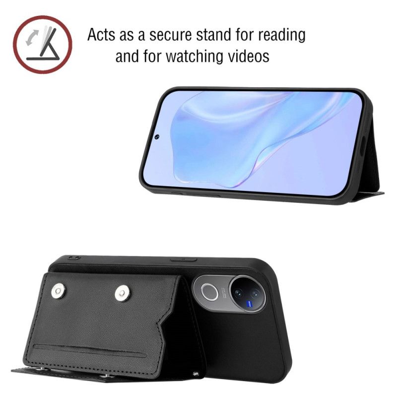Hülle Vivo V50e 5g Handyhülle Kartenhalter Mit Umhängeband