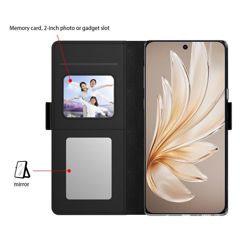 Lederhüllen Vivo V50e 5g Kartenhalter Mit Spiegel