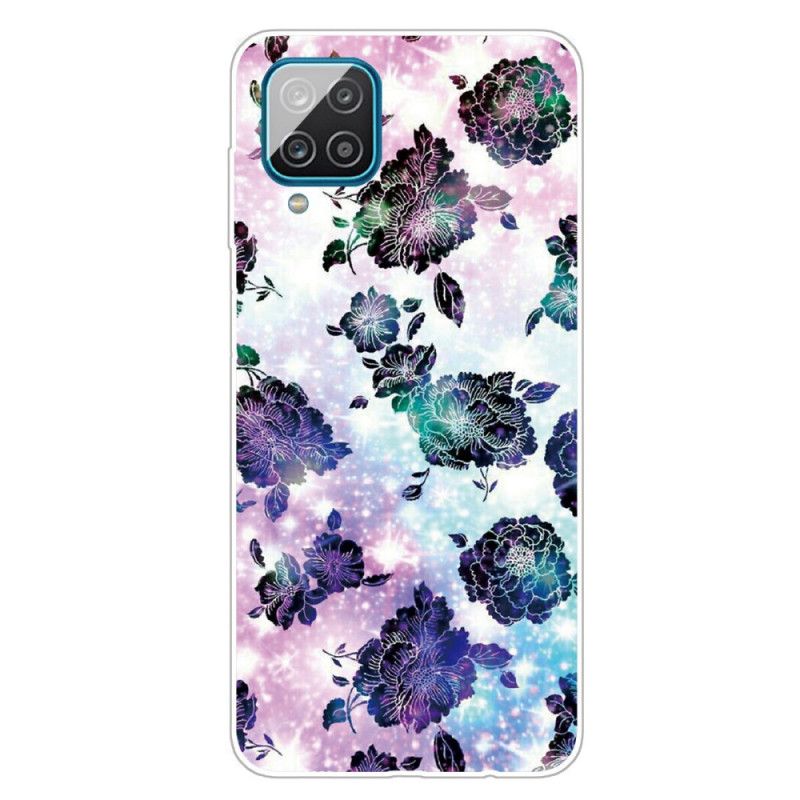 Hülle Für Samsung Galaxy A12 Bunte Vintage Blumen