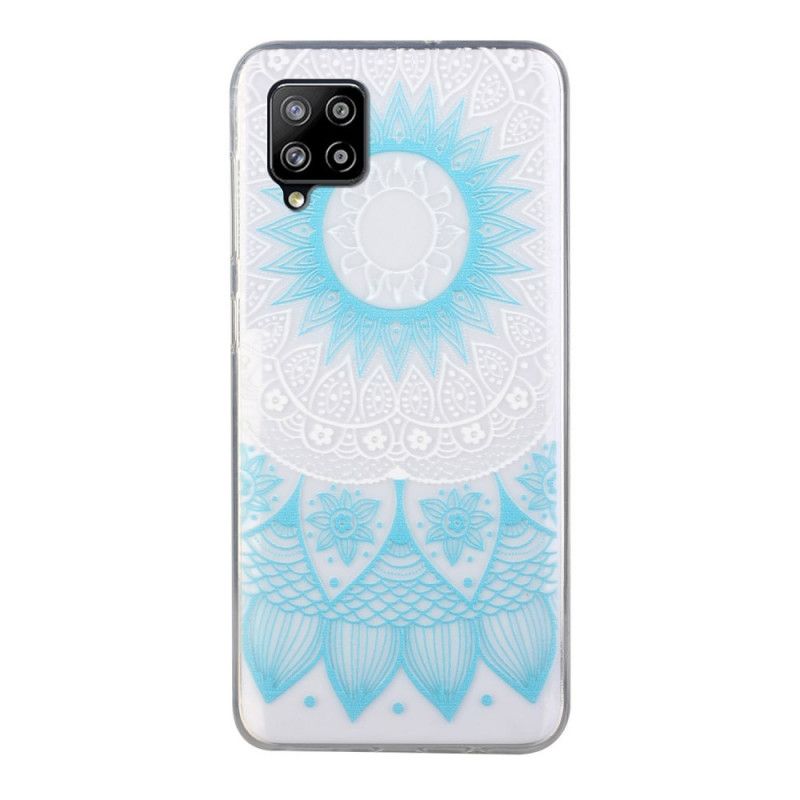 Hülle Für Samsung Galaxy A12 Pink Transparentes Buntes Mandala