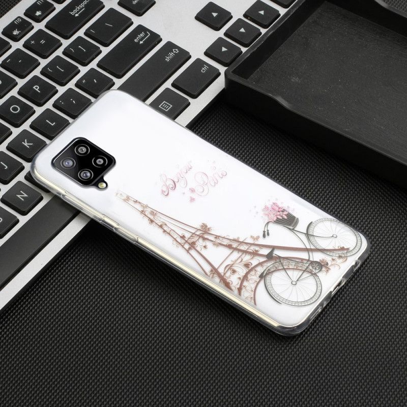 Hülle Für Samsung Galaxy A12 Transparent Hallo Paris