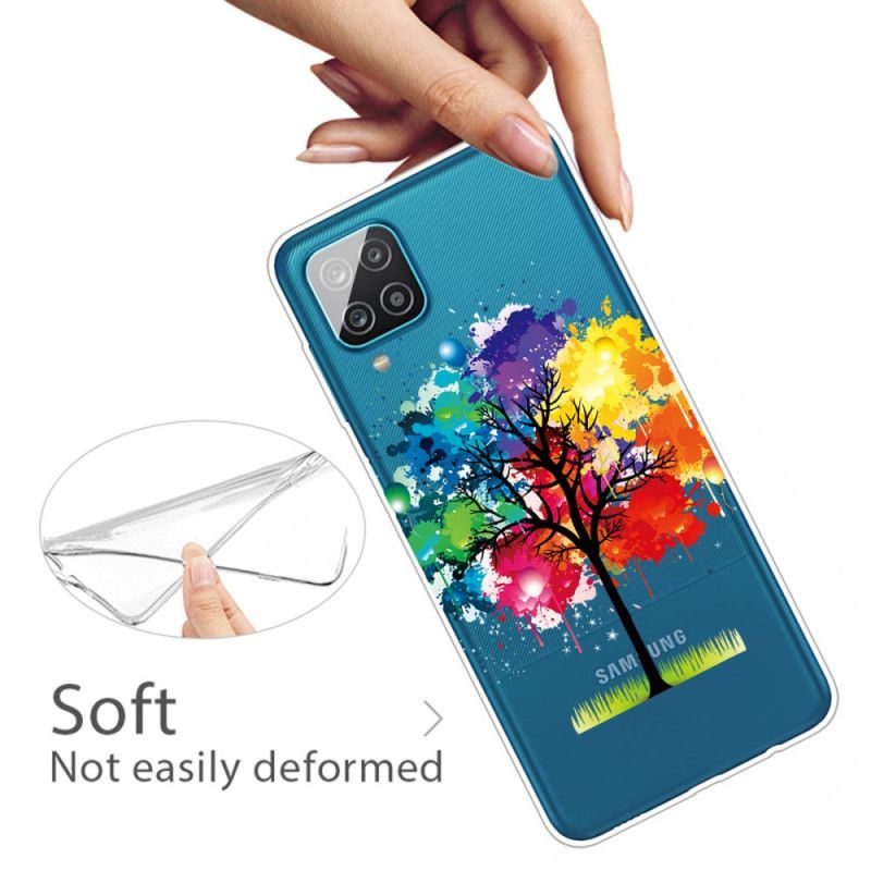 Hülle Für Samsung Galaxy A12 Transparenter Aquarellbaum