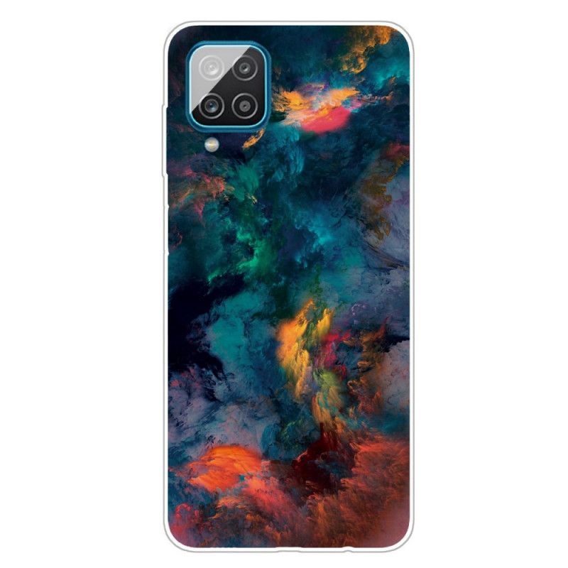 Hülle Samsung Galaxy A12 Farbige Wolken
