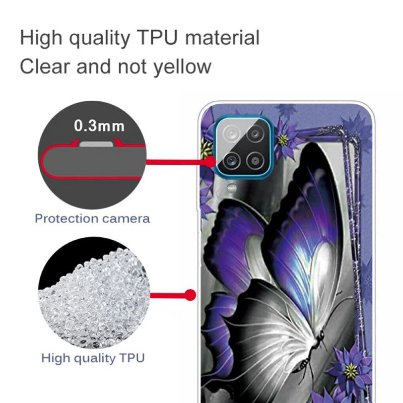 Hülle Samsung Galaxy A12 Handyhülle Königlicher Schmetterling