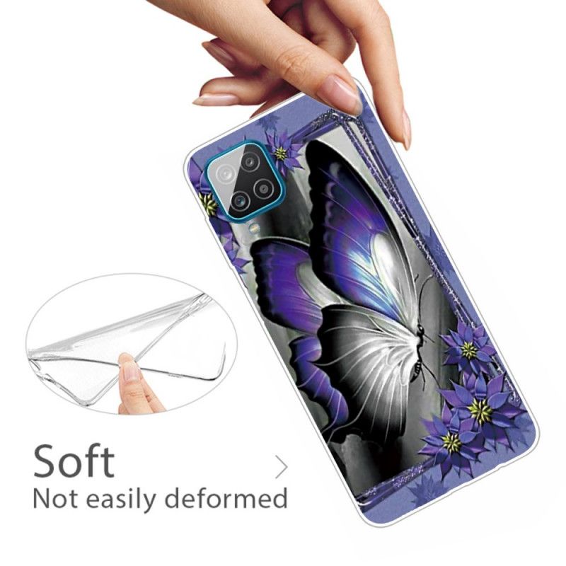 Hülle Samsung Galaxy A12 Handyhülle Königlicher Schmetterling