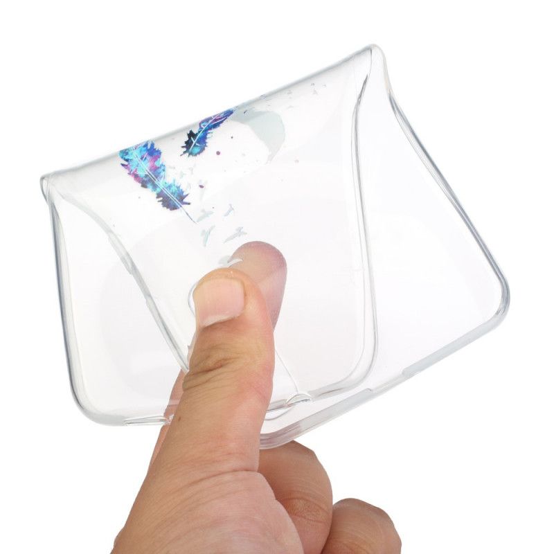Hülle Samsung Galaxy A12 Handyhülle Transparente Federn