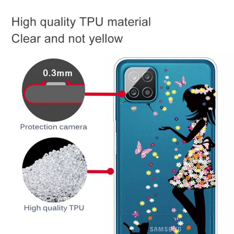 Hülle Samsung Galaxy A12 Hübscher Blütenkopf