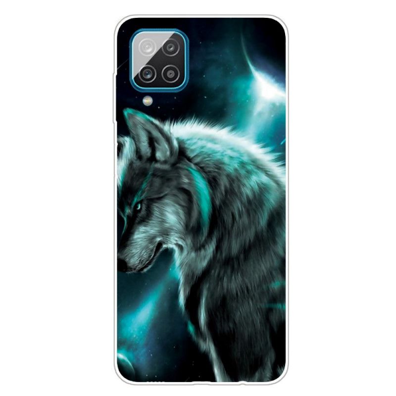 Hülle Samsung Galaxy A12 Königlicher Wolf