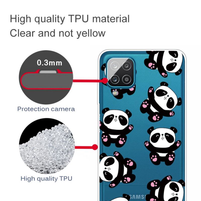 Hülle Samsung Galaxy A12 Top-Spaß-Pandas