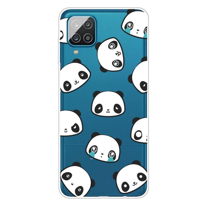 Hülle Samsung Galaxy A12 Transparente Sentimentale Pandas