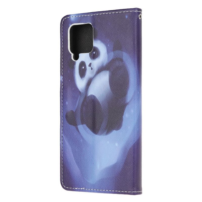 Lederhüllen Für Samsung Galaxy A12 Panda-Raum Mit Tanga