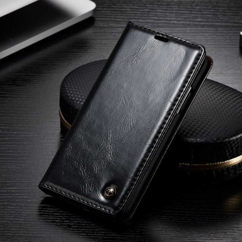 Flip Case iPhone XS Schwarz Casemeölwachs