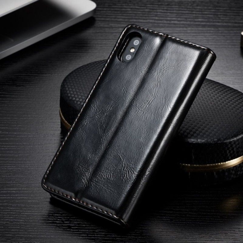 Flip Case iPhone XS Schwarz Casemeölwachs