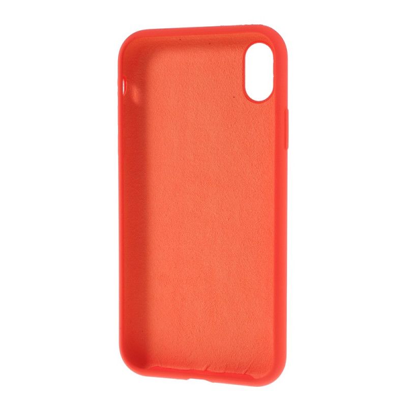 Hülle Für iPhone XS Rot Silikonherz